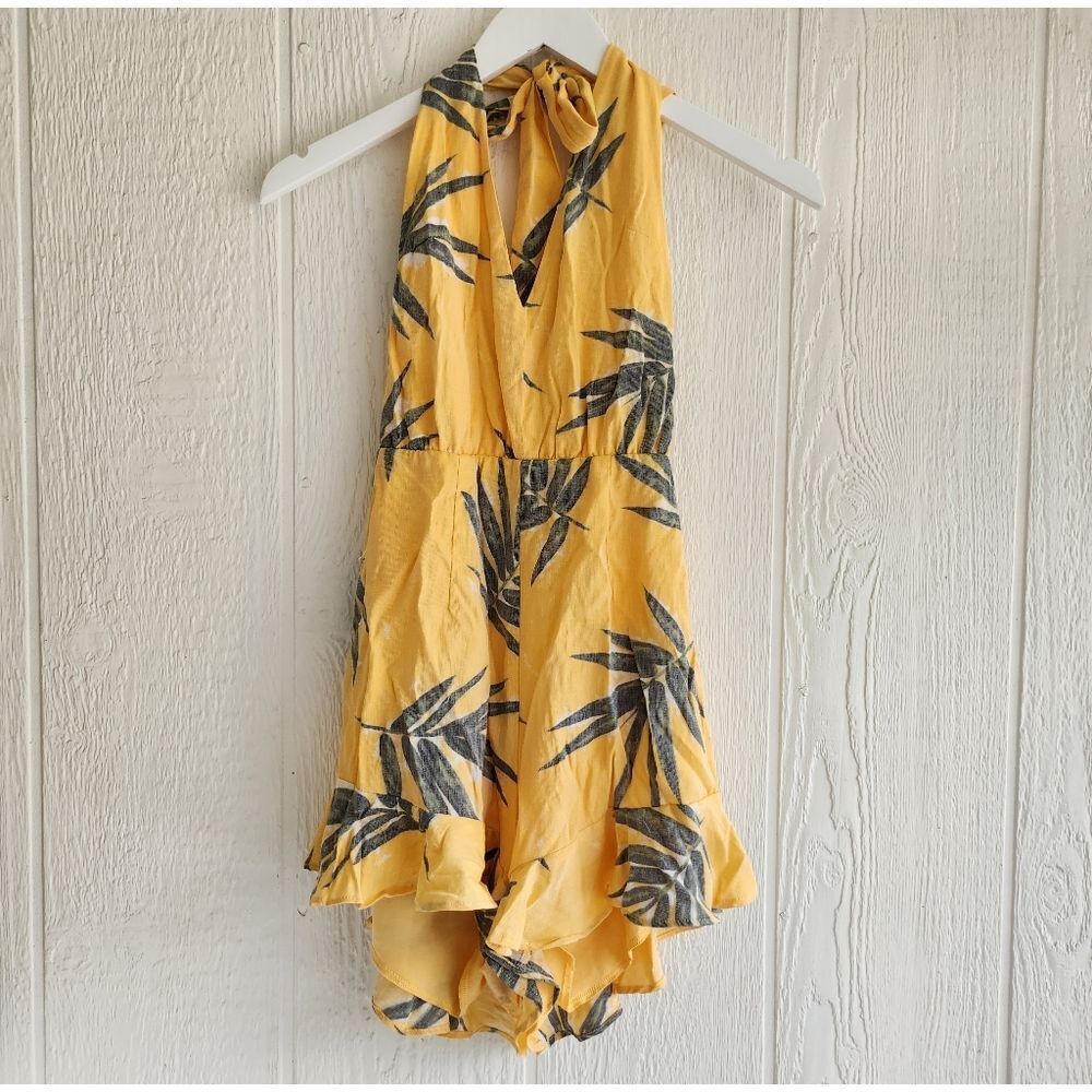 Blue Rain Yellow Romper